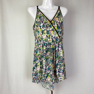 Adelyn Rae Floral Print Mini Dress‎ Sleeveless V Neck Casual Party